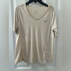 Nike Women's Light Beige Dri-FIT Tee